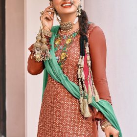 Light Brown Multi Zari Embroidered Work Gharara Suit - Indian Heavy  Anarkali Lehenga Gowns Sharara Sarees Pakistani Dresses in  USA/UK/Canada/UAE - IndiaBoulevard