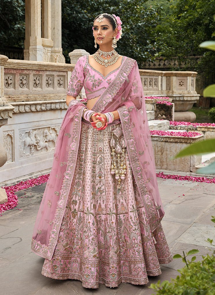 Blush Pink Heavy Embroidered Wedding Special Bridal Lahenga Choli - Indian  Heavy Anarkali Lehenga Gowns Sharara Sarees Pakistani Dresses in  USA/UK/Canada/UAE - IndiaBoulevard